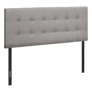 I 6003F Lit, Tête De Lit Seulement, Taille Réelle, Chambre À Coucher, Rembourré, D'aspect Lin, Gris, Transitionnel - Simple Boutique