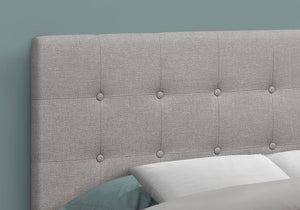 I 6003F Lit, Tête De Lit Seulement, Taille Réelle, Chambre À Coucher, Rembourré, D'aspect Lin, Gris, Transitionnel - Simple Boutique