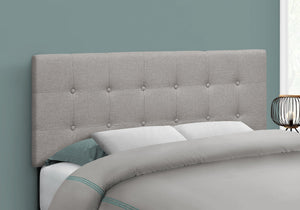 I 6003F Lit, Tête De Lit Seulement, Taille Réelle, Chambre À Coucher, Rembourré, D'aspect Lin, Gris, Transitionnel - Simple Boutique