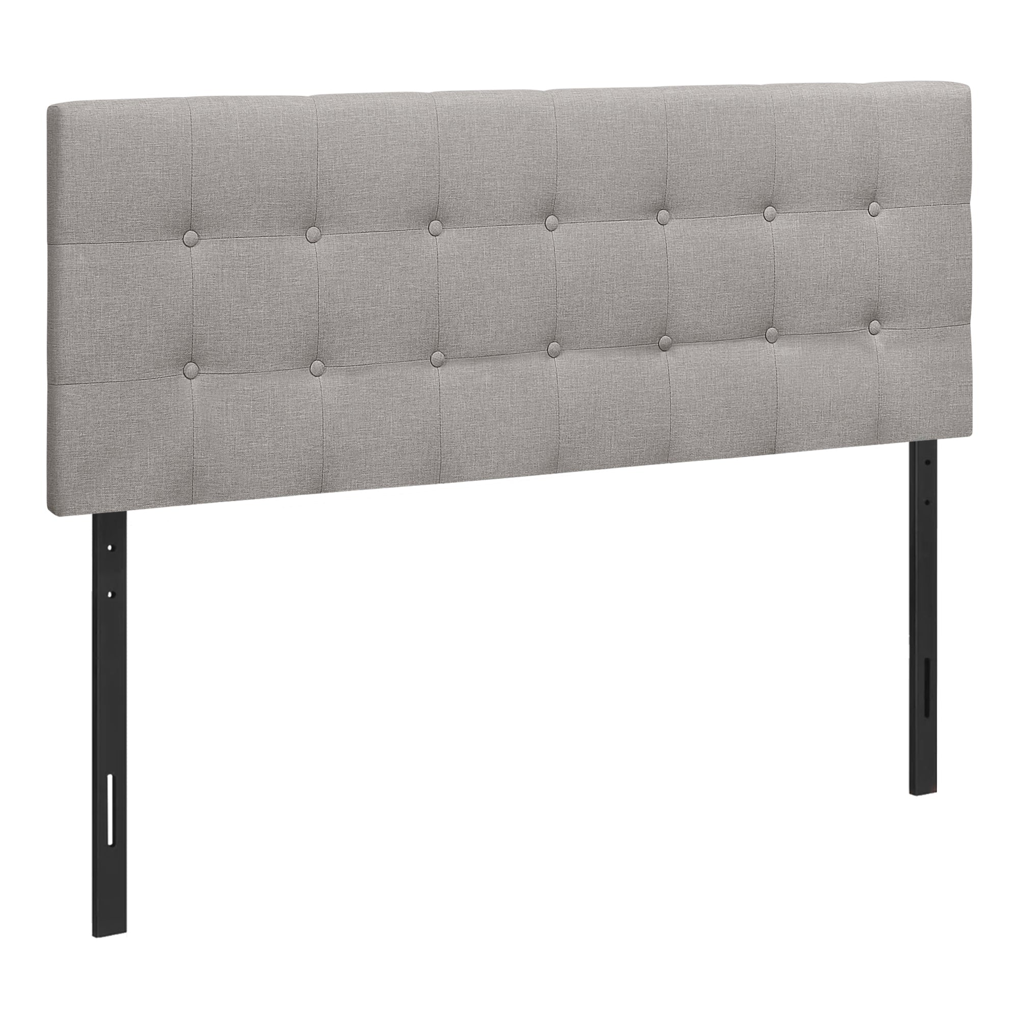 I 6003Q Lit, Tête De Lit Seulement, Grand, Chambre À Coucher, Rembourré, D'aspect Lin, Gris, Transitionnel - Simple Boutique
