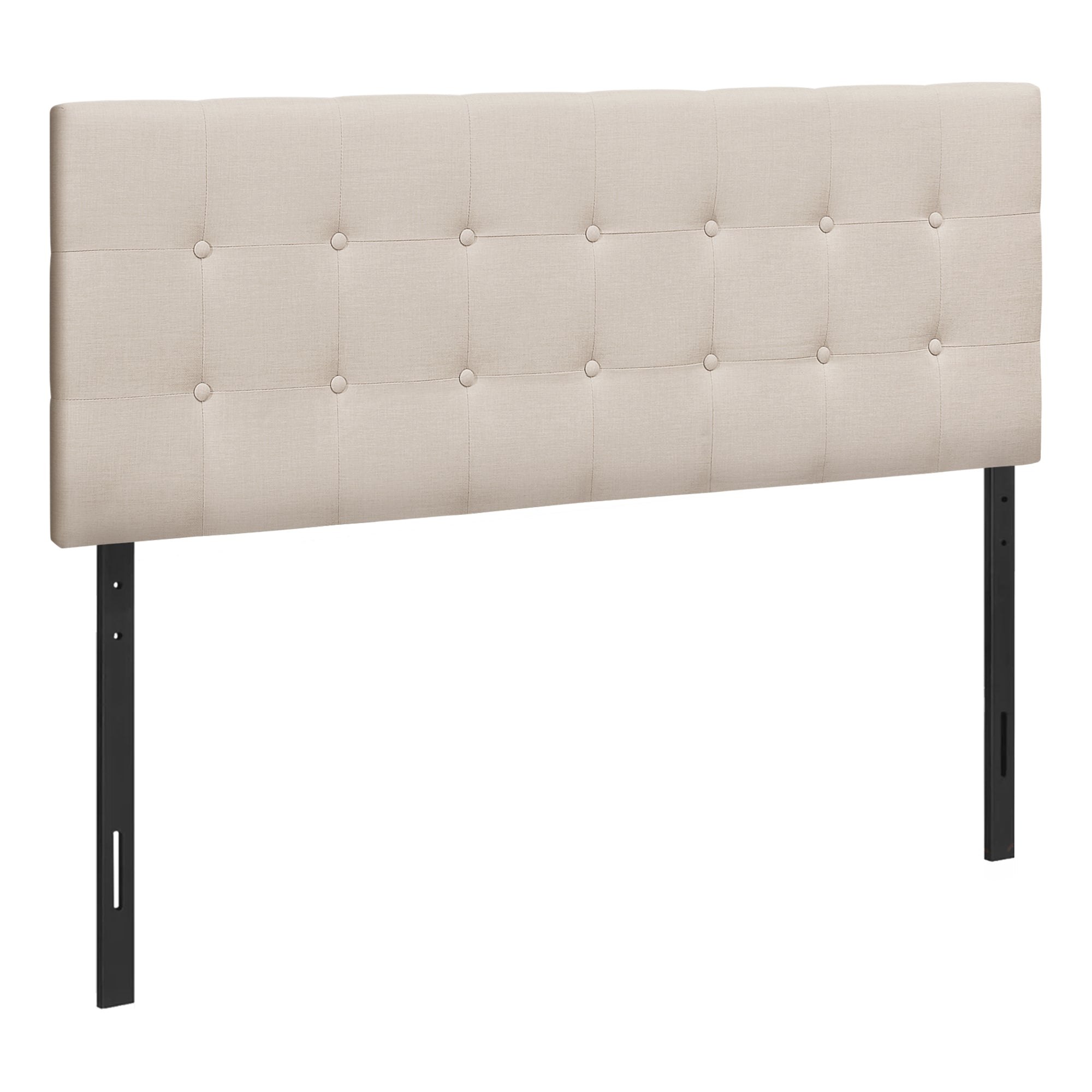 I 6004Q Lit, Tête De Lit Seulement, Grand, Chambre À Coucher, Rembourré, D'aspect Lin, Beige, Transitionnel - Simple Boutique