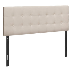 I 6004Q Lit, Tête De Lit Seulement, Grand, Chambre À Coucher, Rembourré, D'aspect Lin, Beige, Transitionnel - Simple Boutique