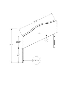 I 6012F Lit, Tête De Lit Seulement, Taille Réelle, Chambre À Coucher, Rembourré, Pu D'aspect Cuir, Blanc, Transitionnel - Simple Boutique