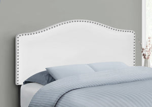 I 6012F Lit, Tête De Lit Seulement, Taille Réelle, Chambre À Coucher, Rembourré, Pu D'aspect Cuir, Blanc, Transitionnel - Simple Boutique