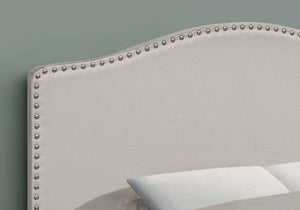 I 6014F Lit, Tête De Lit Seulement, Taille Réelle, Chambre À Coucher, Rembourré, D'aspect Lin, Beige, Transitionnel - Simple Boutique