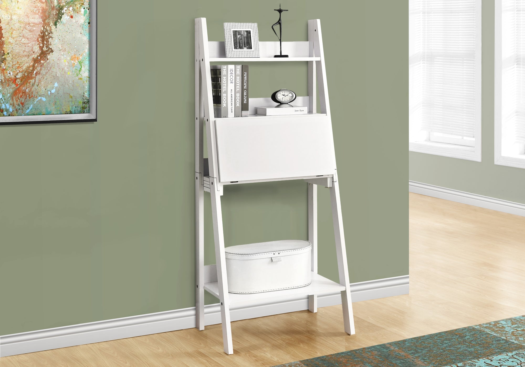 I 7040 Bureau, Bureau À Domicile, Ordinateur Portable, Penché, Tiroirs De Rangement, 61"h, Travail, Stratifié, Blanc, Contemporain, Moderne - Simple Boutique