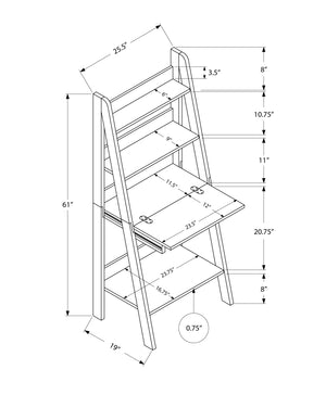 I 7042 Bureau, Bureau À Domicile, Ordinateur Portable, Penché, Tiroirs De Rangement, 61"h, Travail, Stratifié, Brun, Contemporain, Moderne - Simple Boutique