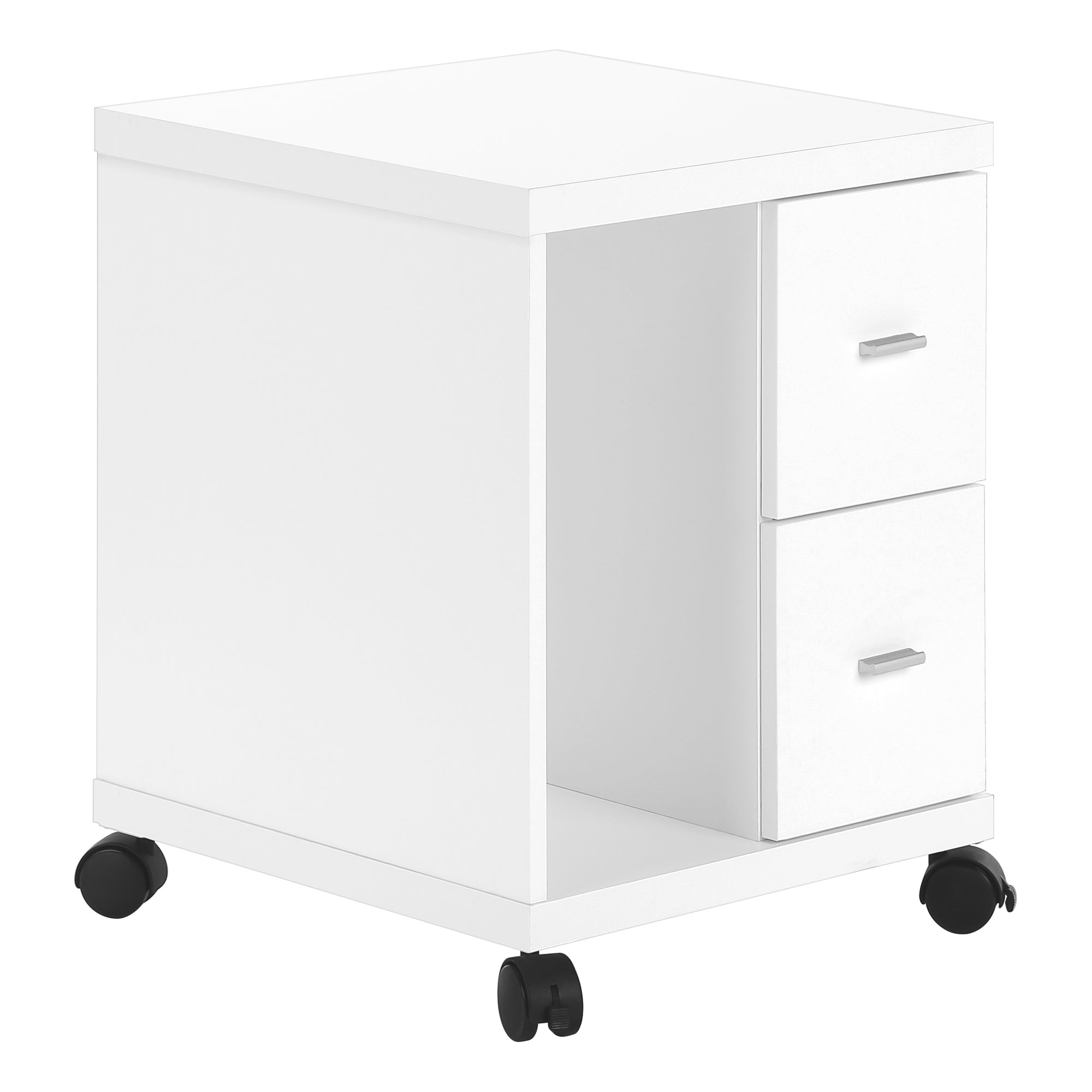 I 7055 Bureau, Classeur, Chariot D'imprimante, Classeur Roulant, Portable, Rangement, Travail, Stratifié, Blanc, Contemporain, Moderne - Simple Boutique