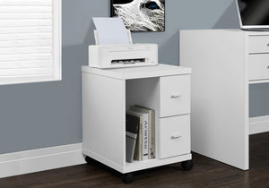 I 7055 Bureau, Classeur, Chariot D'imprimante, Classeur Roulant, Portable, Rangement, Travail, Stratifié, Blanc, Contemporain, Moderne - Simple Boutique