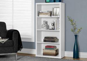 I 7059 Étagère À Livres, Étagère, Étagère, 5 Niveaux, 48"h, Bureau, Chambre À Coucher, Stratifié, Blanc, Contemporain, Moderne - Simple Boutique