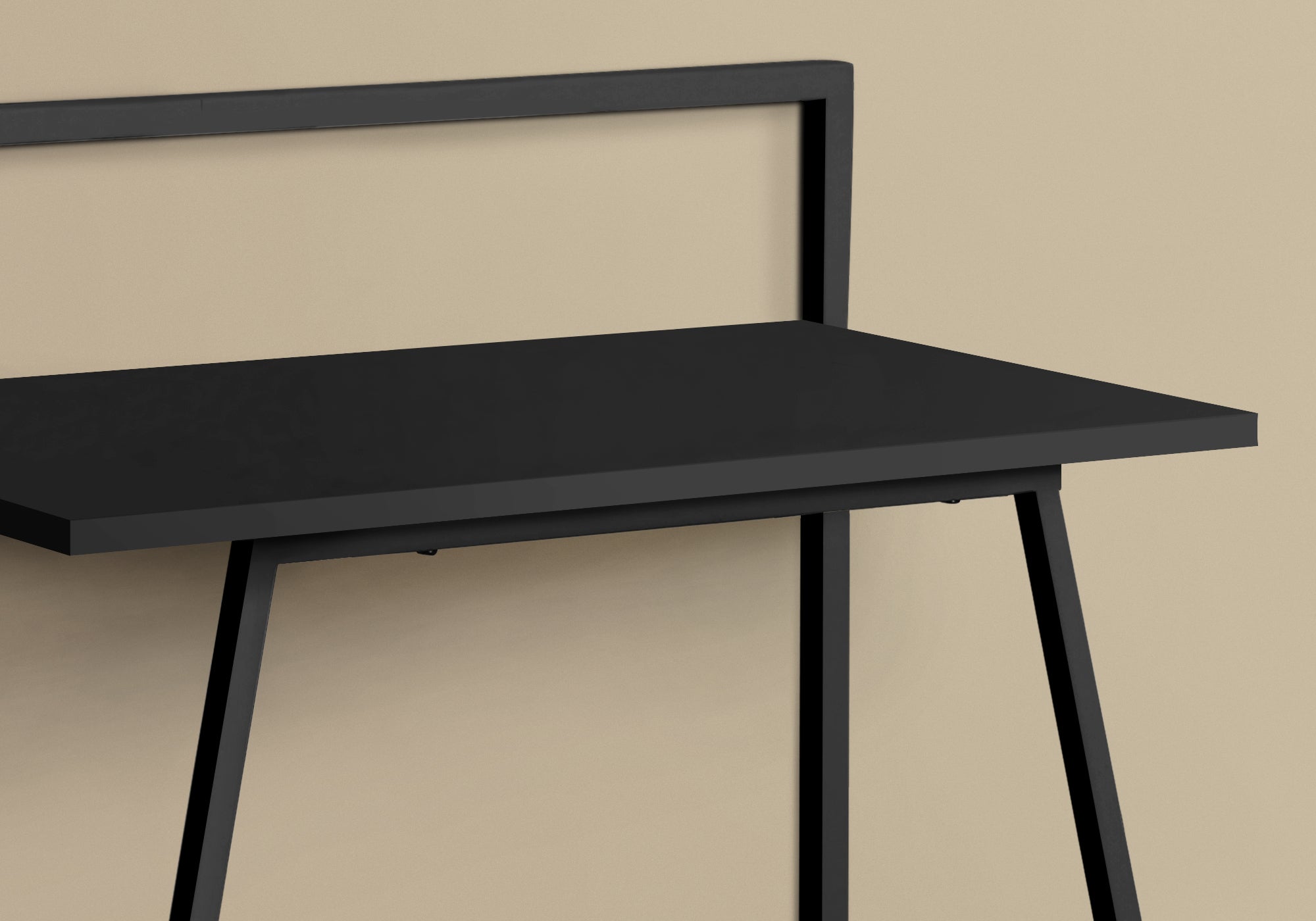 I 7111 Bureau, Bureau À Domicile, Ordinateur Portable, 30"l, Travail, Métal, Stratifié, Noir, Contemporain, Moderne - Simple Boutique