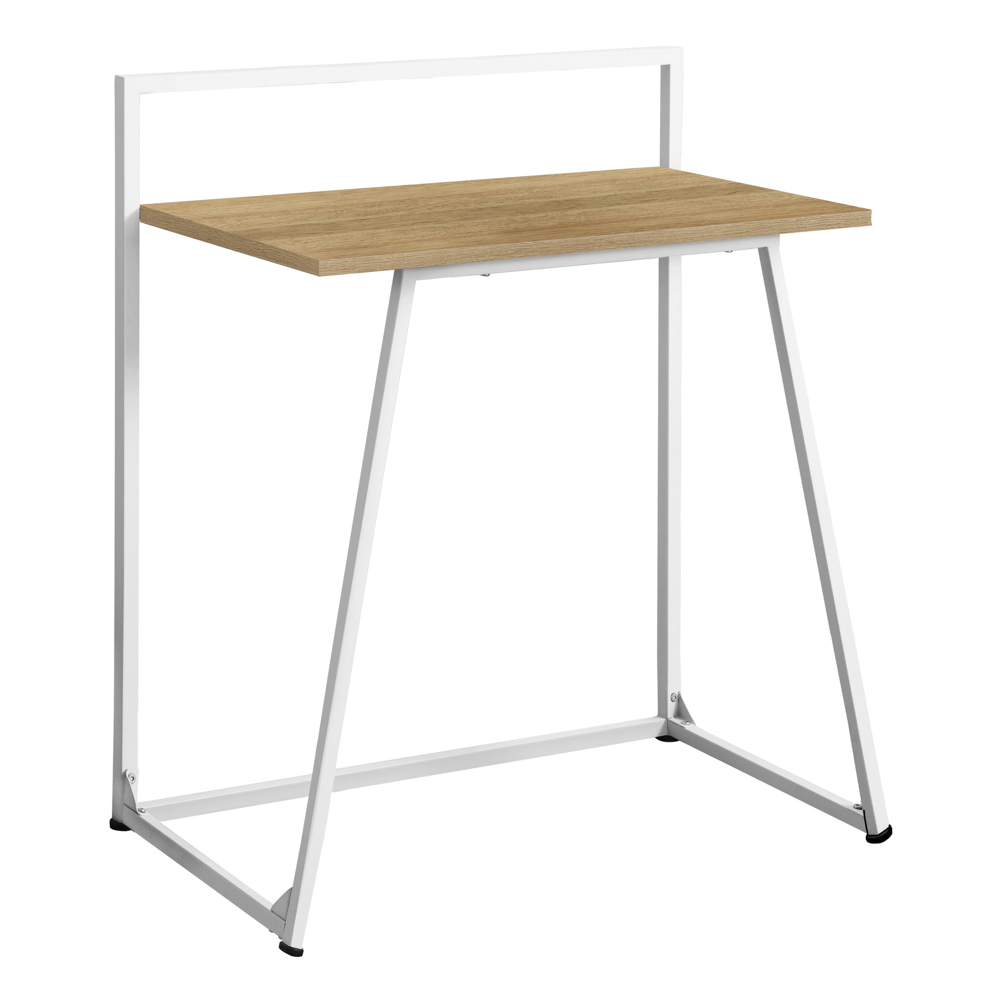 I 7119 Bureau, Bureau À Domicile, Ordinateur Portable, 30"l, Travail, Métal, Stratifié, Naturel, Blanc, Contemporain, Moderne - Simple Boutique