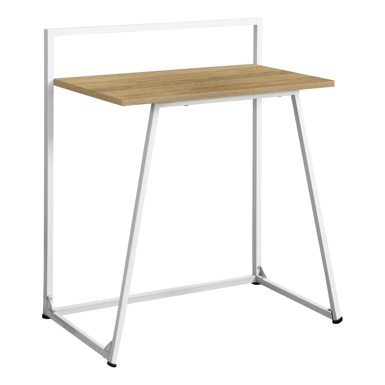 I 7119 Bureau, Bureau À Domicile, Ordinateur Portable, 30"l, Travail, Métal, Stratifié, Naturel, Blanc, Contemporain, Moderne - Simple Boutique