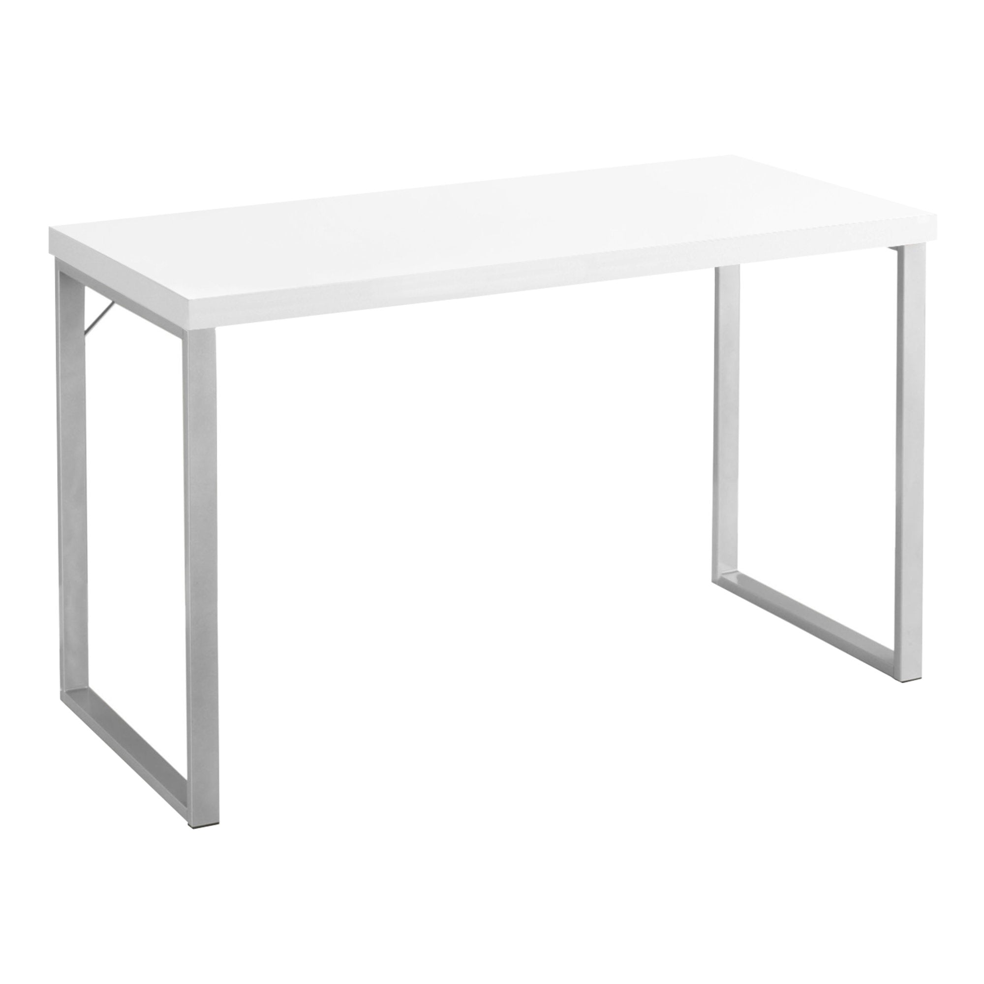 I 7154 Bureau, Bureau À Domicile, Ordinateur Portable, 48"l, Travail, Métal, Stratifié, Blanc, Gris, Contemporain, Moderne - Simple Boutique