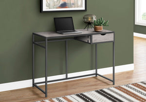 I 7217 Bureau, Bureau À Domicile, Ordinateur Portable, Tiroir De Rangement, 42"l, Travail, Métal, Stratifié, Gris, Contemporain, Moderne - Simple Boutique