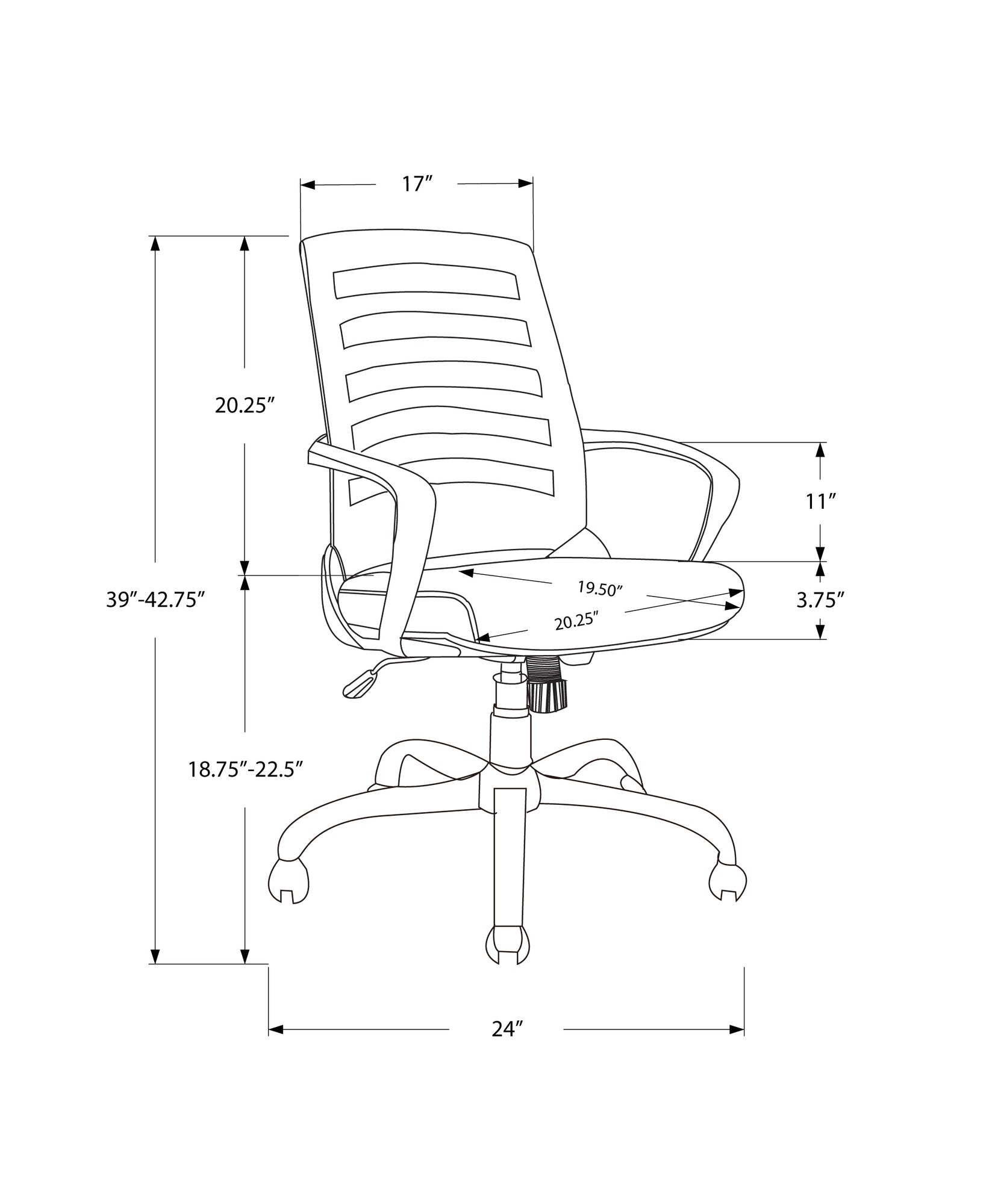 I 7225 Chaise De Bureau, Hauteur Ajustable, Pivotant, Ergonomique, Appuis-bras, Bureau, Travail, Métal, Engrener, Blanc, Chrome, Contemporain, Moderne - Simple Boutique
