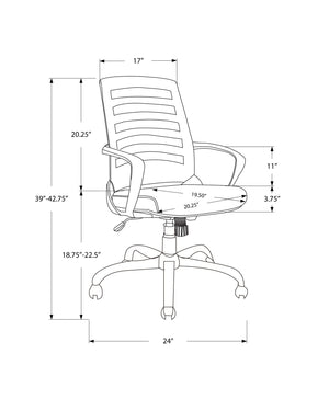 I 7225 Chaise De Bureau, Hauteur Ajustable, Pivotant, Ergonomique, Appuis-bras, Bureau, Travail, Métal, Engrener, Blanc, Chrome, Contemporain, Moderne - Simple Boutique