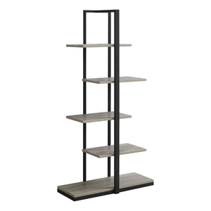 I 7232 Étagère À Livres, Étagère, Étagère, 5 Niveaux, 60"h, Bureau, Chambre À Coucher, Métal, Stratifié, Brun, Noir, Contemporain, Moderne - Simple Boutique