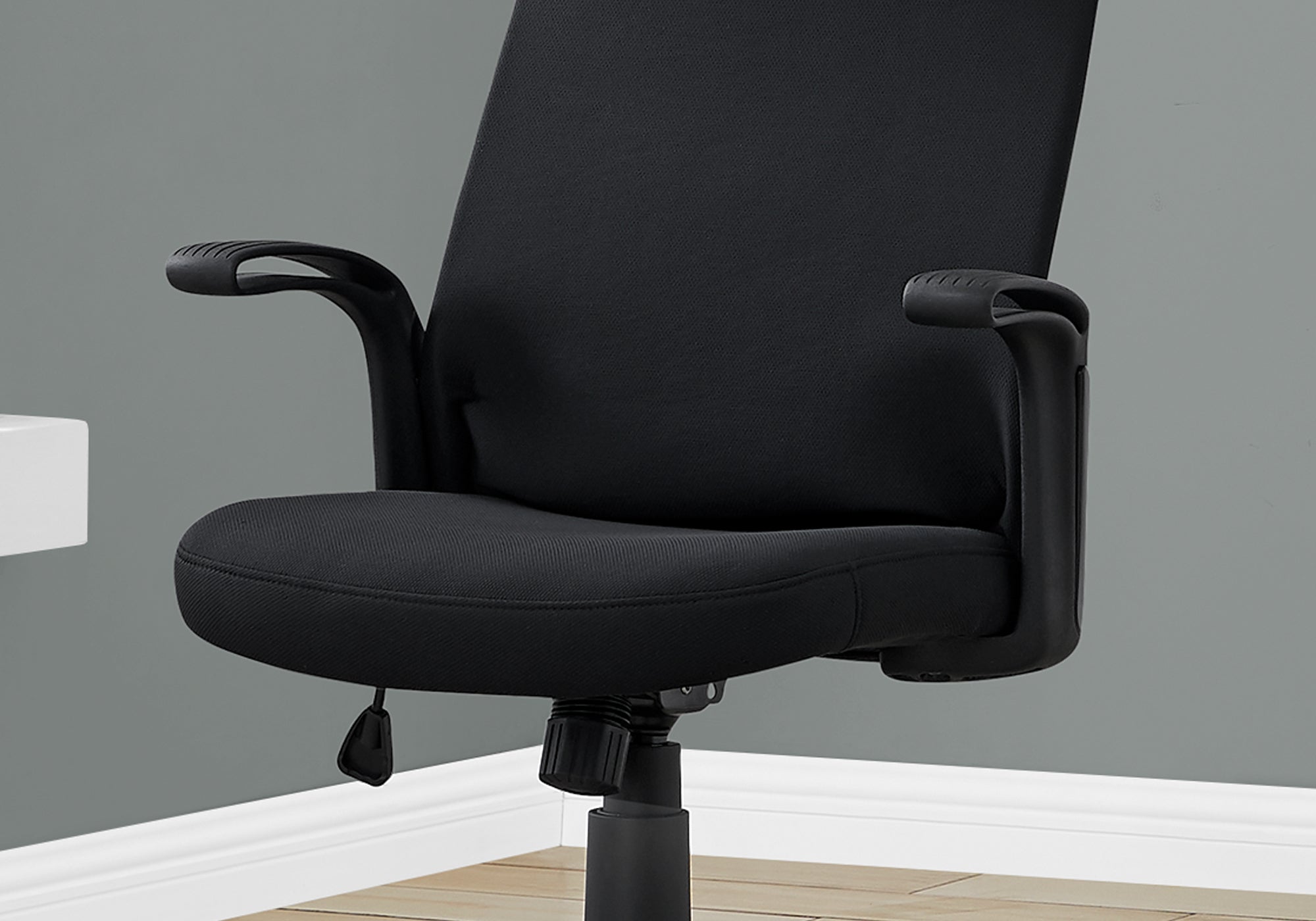 I 7248 Chaise De Bureau, Hauteur Ajustable, Pivotant, Ergonomique, Appuis-bras, Bureau, Travail, Métal, Engrener, Noir, Contemporain, Moderne - Simple Boutique