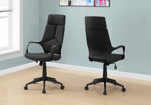 I 7272 Chaise De Bureau, Hauteur Ajustable, Pivotant, Ergonomique, Appuis-bras, Bureau, Travail, Métal, En Tissu, Noir, Contemporain, Moderne - Simple Boutique