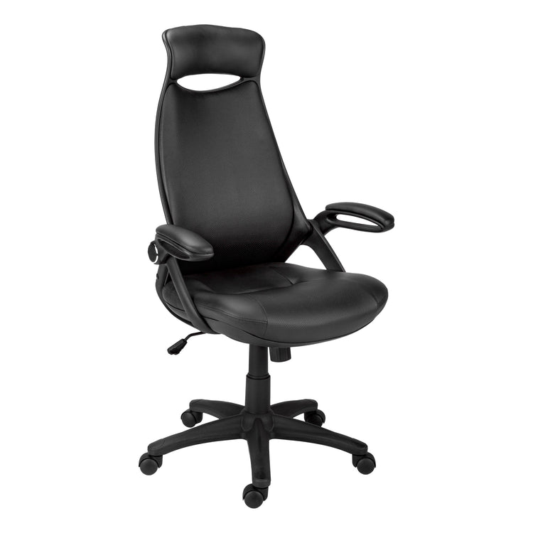 I 7276 Chaise De Bureau, Hauteur Ajustable, Pivotant, Ergonomique, Appuis-bras, Bureau, Travail, Métal, En Tissu, Noir, Contemporain, Moderne - Simple Boutique
