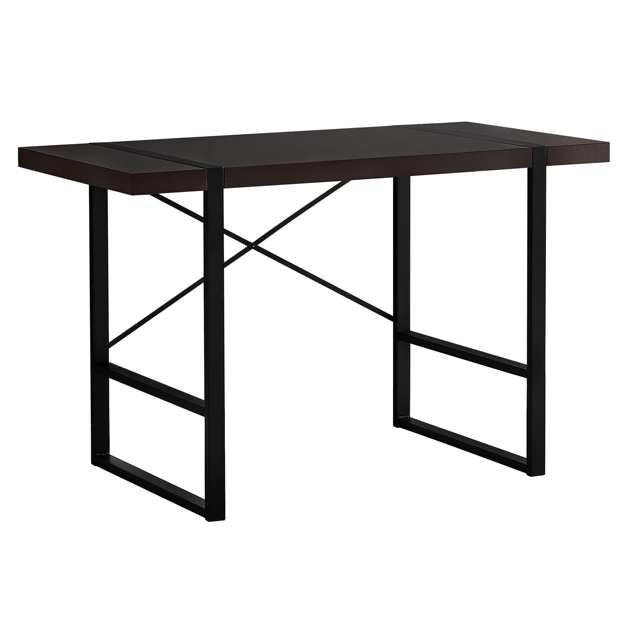 I 7311 Bureau, Bureau À Domicile, Ordinateur Portable, 48"l, Travail, Métal, Stratifié, Brun, Noir, Contemporain, Moderne - Simple Boutique