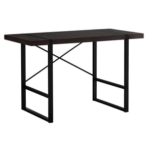 I 7311 Bureau, Bureau À Domicile, Ordinateur Portable, 48"l, Travail, Métal, Stratifié, Brun, Noir, Contemporain, Moderne - Simple Boutique