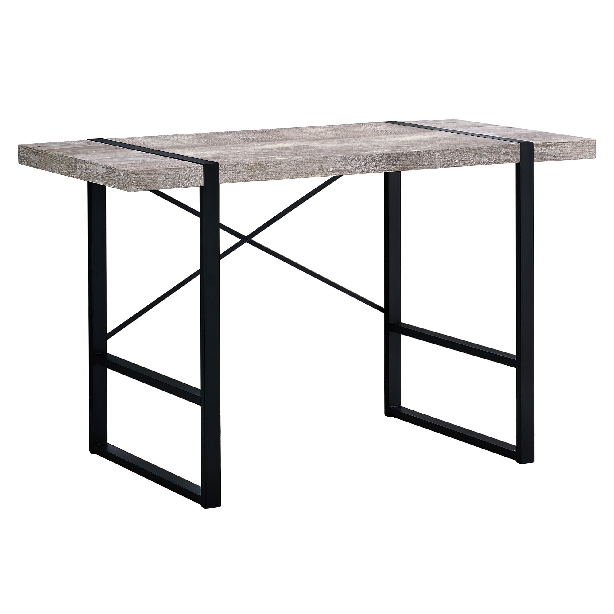 I 7315 Bureau, Bureau À Domicile, Ordinateur Portable, 48"l, Travail, Métal, Stratifié, Beige, Noir, Contemporain, Moderne - Simple Boutique