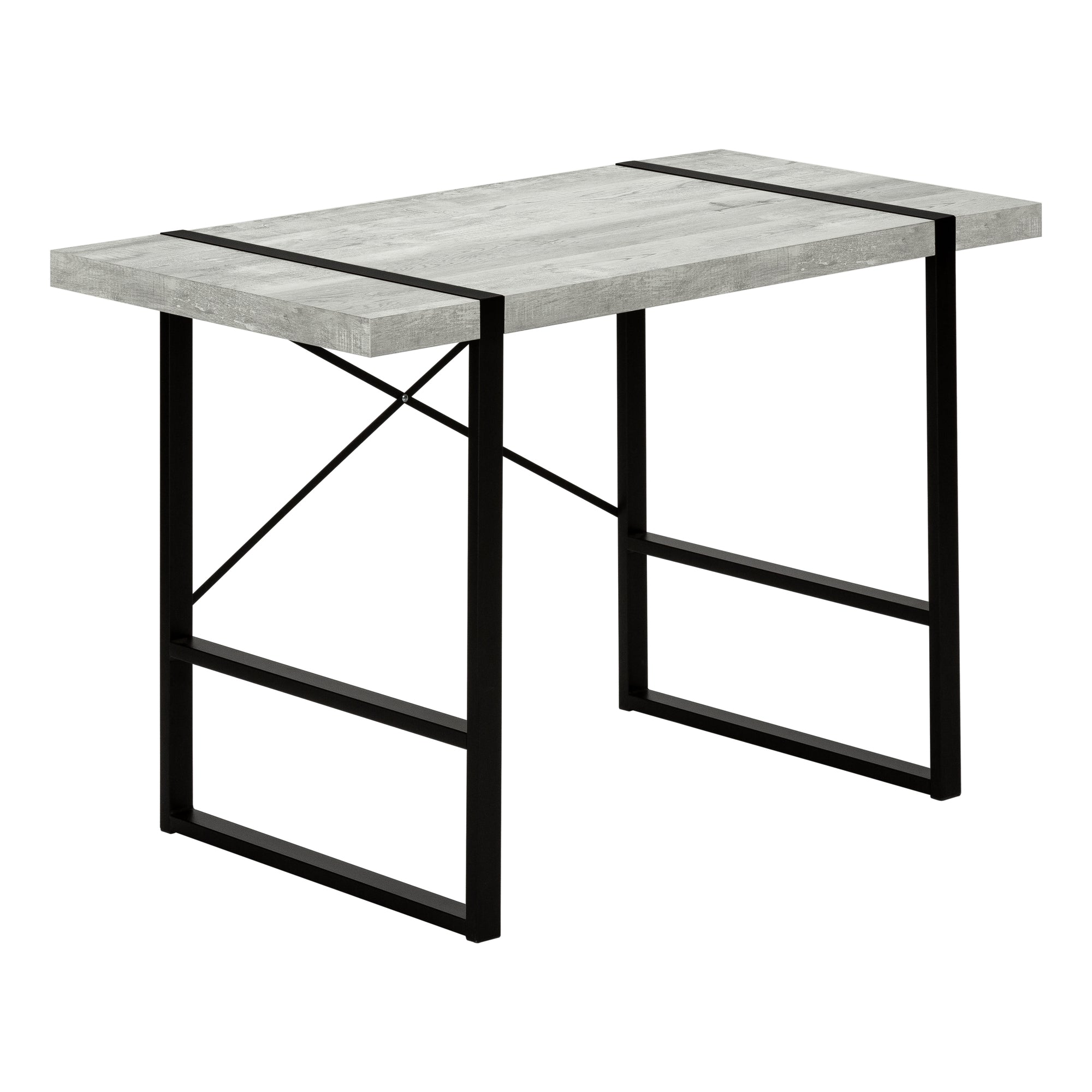 I 7316 Bureau, Bureau À Domicile, Ordinateur Portable, 48"l, Travail, Métal, Stratifié, Gris, Noir, Contemporain, Moderne - Simple Boutique