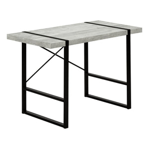 I 7316 Bureau, Bureau À Domicile, Ordinateur Portable, 48"l, Travail, Métal, Stratifié, Gris, Noir, Contemporain, Moderne - Simple Boutique