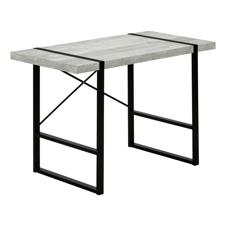 I 7316 Bureau, Bureau À Domicile, Ordinateur Portable, 48"l, Travail, Métal, Stratifié, Gris, Noir, Contemporain, Moderne - Simple Boutique