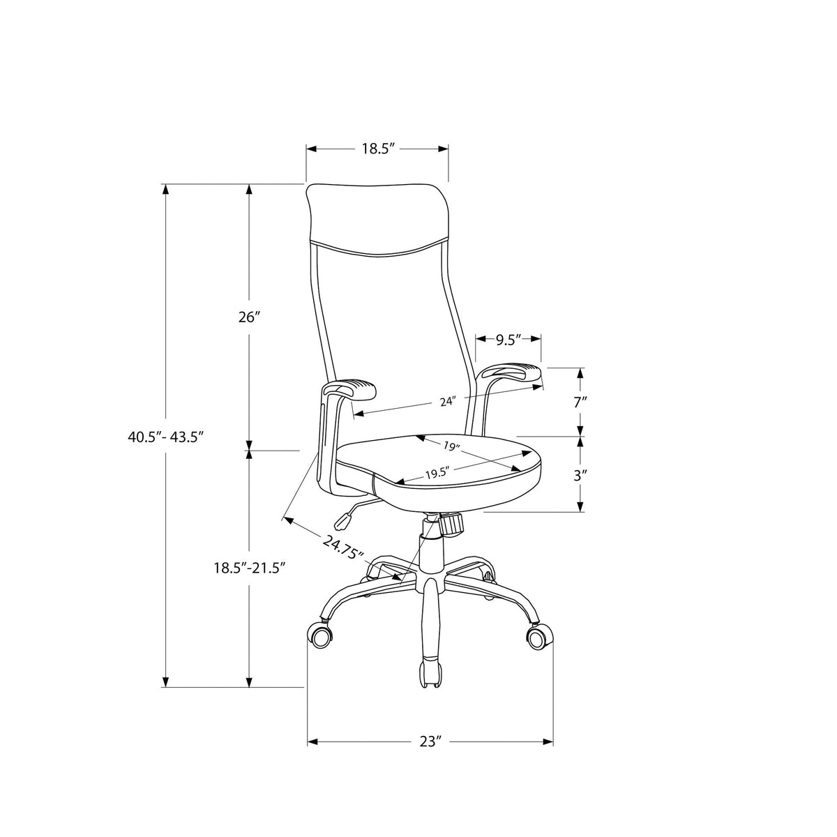 I 7324 Chaise De Bureau, Hauteur Ajustable, Pivotant, Ergonomique, Appuis-bras, Bureau, Travail, Métal, Engrener, Blanc, Gris, Contemporain, Moderne - Simple Boutique