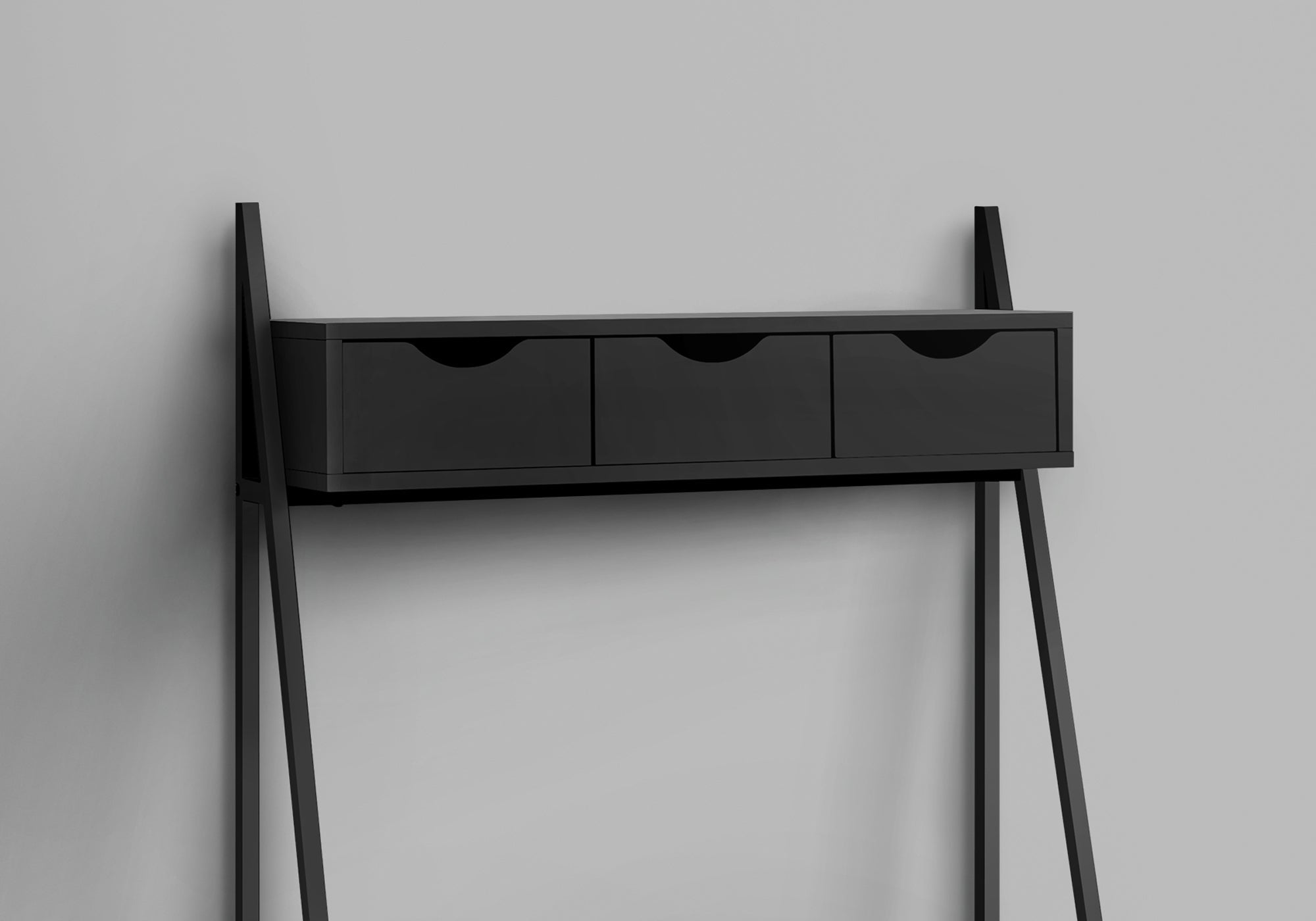 I 7330 Bureau, Bureau À Domicile, Ordinateur Portable, Penché, Tiroirs De Rangement, 32"l, Travail, Métal, Stratifié, Noir, Contemporain, Moderne - Simple Boutique