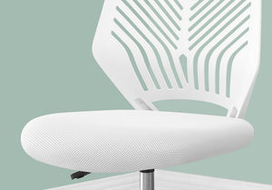I 7338 Chaise De Bureau, Hauteur Ajustable, Pivotant, Ergonomique, Bureau, Travail, Juvénile, Métal, En Tissu, Blanc, Noir, Contemporain, Moderne - Simple Boutique