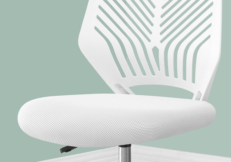 I 7338 Chaise De Bureau, Hauteur Ajustable, Pivotant, Ergonomique, Bureau, Travail, Juvénile, Métal, En Tissu, Blanc, Noir, Contemporain, Moderne - Simple Boutique