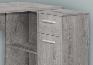 I 7346 Bureau, Bureau À Domicile, Coin, Tiroirs De Rangement, 46"l, Forme De L, Travail, Ordinateur Portable, Stratifié, Gris, Contemporain, Moderne - Simple Boutique