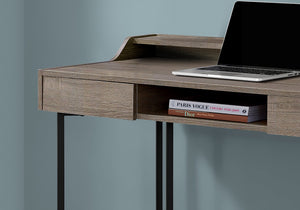 I 7360 Bureau, Bureau À Domicile, Ordinateur Portable, Tiroirs De Rangement, 48"l, Travail, Métal, Stratifié, Brun, Noir, Contemporain, Moderne - Simple Boutique
