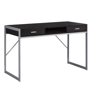 I 7366 Bureau, Bureau À Domicile, Ordinateur Portable, Tiroirs De Rangement, 48"l, Travail, Métal, Stratifié, Brun, Gris, Contemporain, Moderne - Simple Boutique