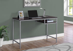 I 7369 Bureau, Bureau À Domicile, Ordinateur Portable, 48"l, Travail, Métal, Stratifié, Brun, Gris, Contemporain, Moderne - Simple Boutique