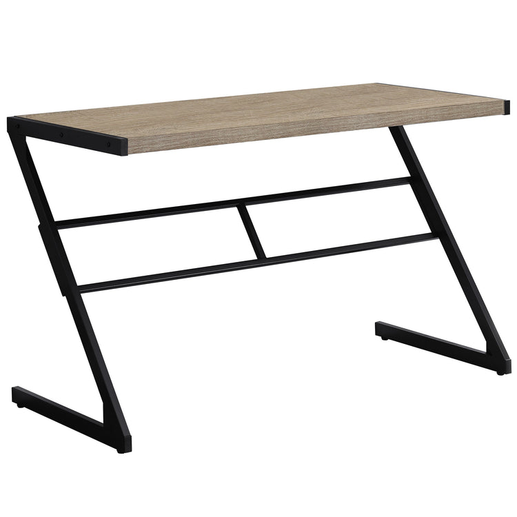 I 7373 Bureau, Bureau À Domicile, Ordinateur Portable, 48"l, Travail, Métal, Stratifié, Brun, Noir, Contemporain, Moderne - Simple Boutique
