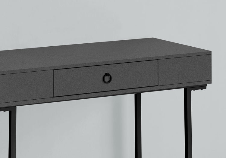 I 7386 Bureau, Bureau À Domicile, Ordinateur Portable, Tiroirs De Rangement, 42"l, Travail, Métal, Stratifié, Gris, Noir, Contemporain, Moderne - Simple Boutique
