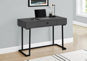 I 7386 Bureau, Bureau À Domicile, Ordinateur Portable, Tiroirs De Rangement, 42"l, Travail, Métal, Stratifié, Gris, Noir, Contemporain, Moderne - Simple Boutique