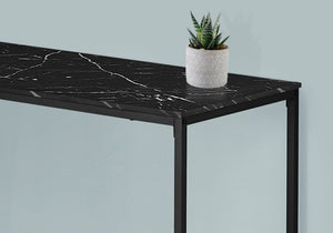 I 7396 Bureau, Bureau À Domicile, Coin, 58"l, Forme De L, Travail, Ordinateur Portable, Métal, Stratifié, D'aspect Marbre Noir, Contemporain, Moderne - Simple Boutique