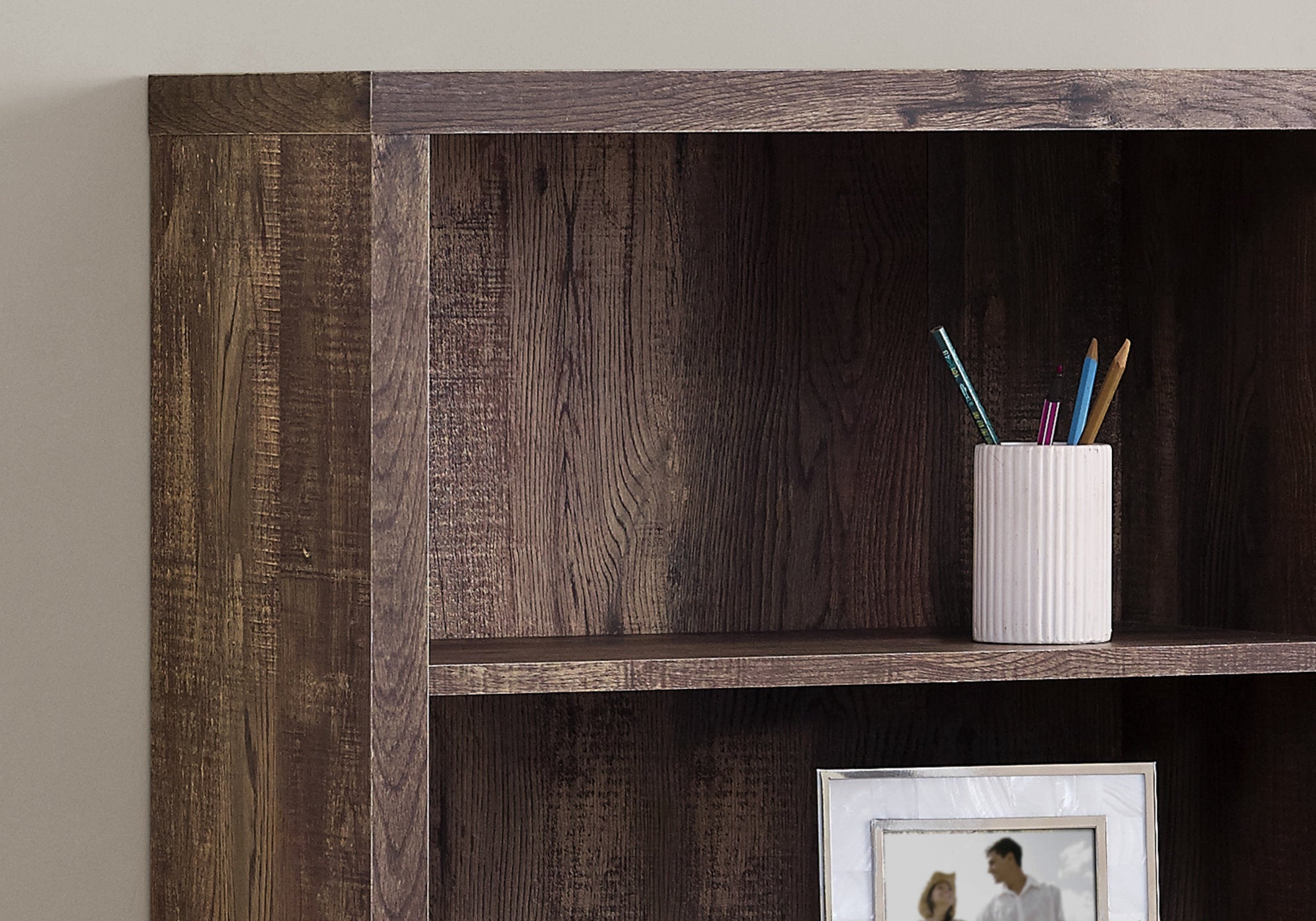 I 7404 Étagère À Livres, Étagère, Étagère, 5 Niveaux, 48"h, Bureau, Chambre À Coucher, Stratifié, Brun, Contemporain, Moderne - Simple Boutique