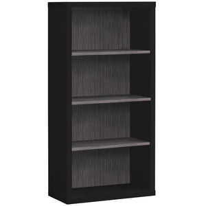 I 7407 Étagère À Livres, Étagère, Étagère, 5 Niveaux, 48"h, Bureau, Chambre À Coucher, Stratifié, Noir, Gris, Contemporain, Moderne - Simple Boutique
