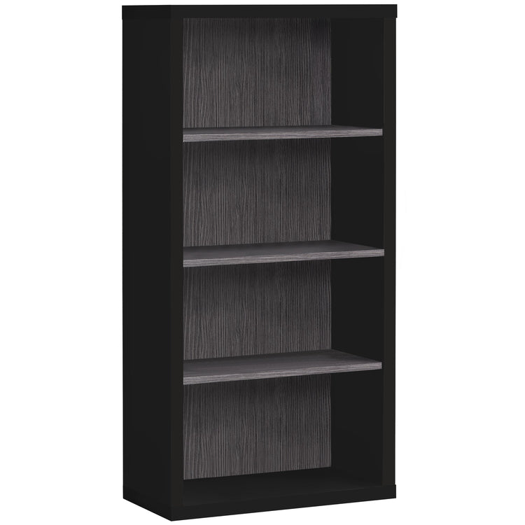 I 7407 Étagère À Livres, Étagère, Étagère, 5 Niveaux, 48"h, Bureau, Chambre À Coucher, Stratifié, Noir, Gris, Contemporain, Moderne - Simple Boutique