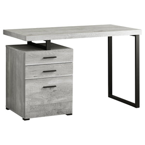 I 7409 Bureau, Bureau À Domicile, Ordinateur Portable, Configuration Gauche, Droite, Tiroirs De Rangement, 48"l, Travail, Métal, Stratifié, Gris, Noir, Contemporain, Moderne - Simple Boutique