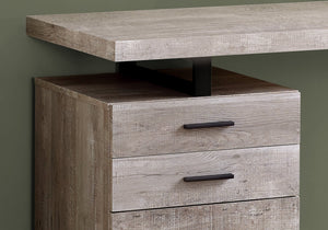 I 7410 Bureau, Bureau À Domicile, Ordinateur Portable, Configuration Gauche, Droite, Tiroirs De Rangement, 48"l, Travail, Métal, Stratifié, Beige, Noir, Contemporain, Moderne - Simple Boutique