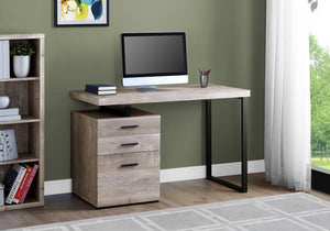 I 7410 Bureau, Bureau À Domicile, Ordinateur Portable, Configuration Gauche, Droite, Tiroirs De Rangement, 48"l, Travail, Métal, Stratifié, Beige, Noir, Contemporain, Moderne - Simple Boutique