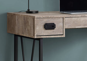 I 7414 Bureau, Bureau À Domicile, Ordinateur Portable, Tiroirs De Rangement, 48"l, Travail, Métal, Stratifié, Beige, Noir, Transitionnel - Simple Boutique